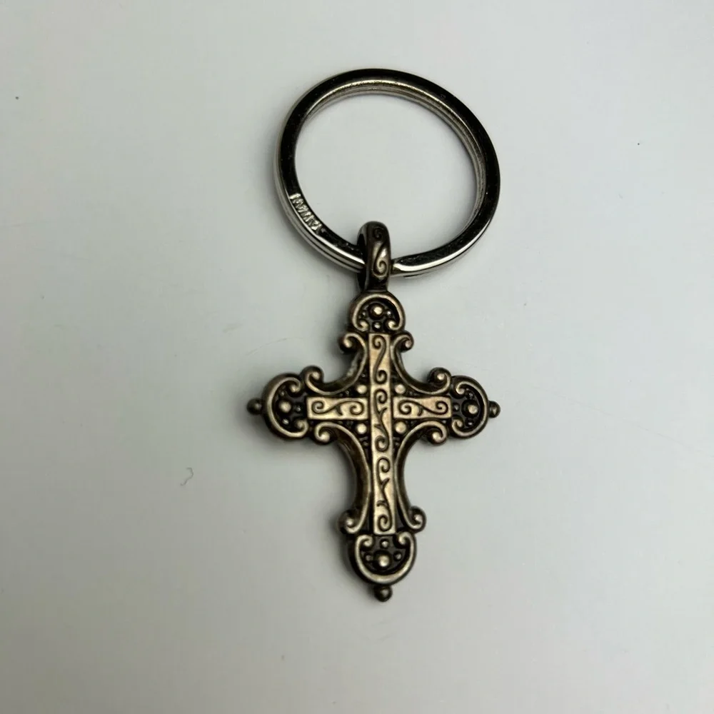 BRIGHTON Ornate Cross Keychain with Crystals